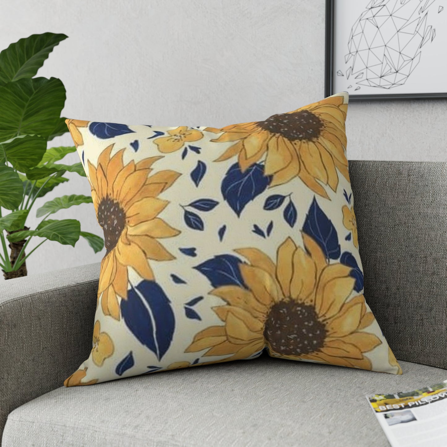 Sunflower Land Broadcloth Pillow