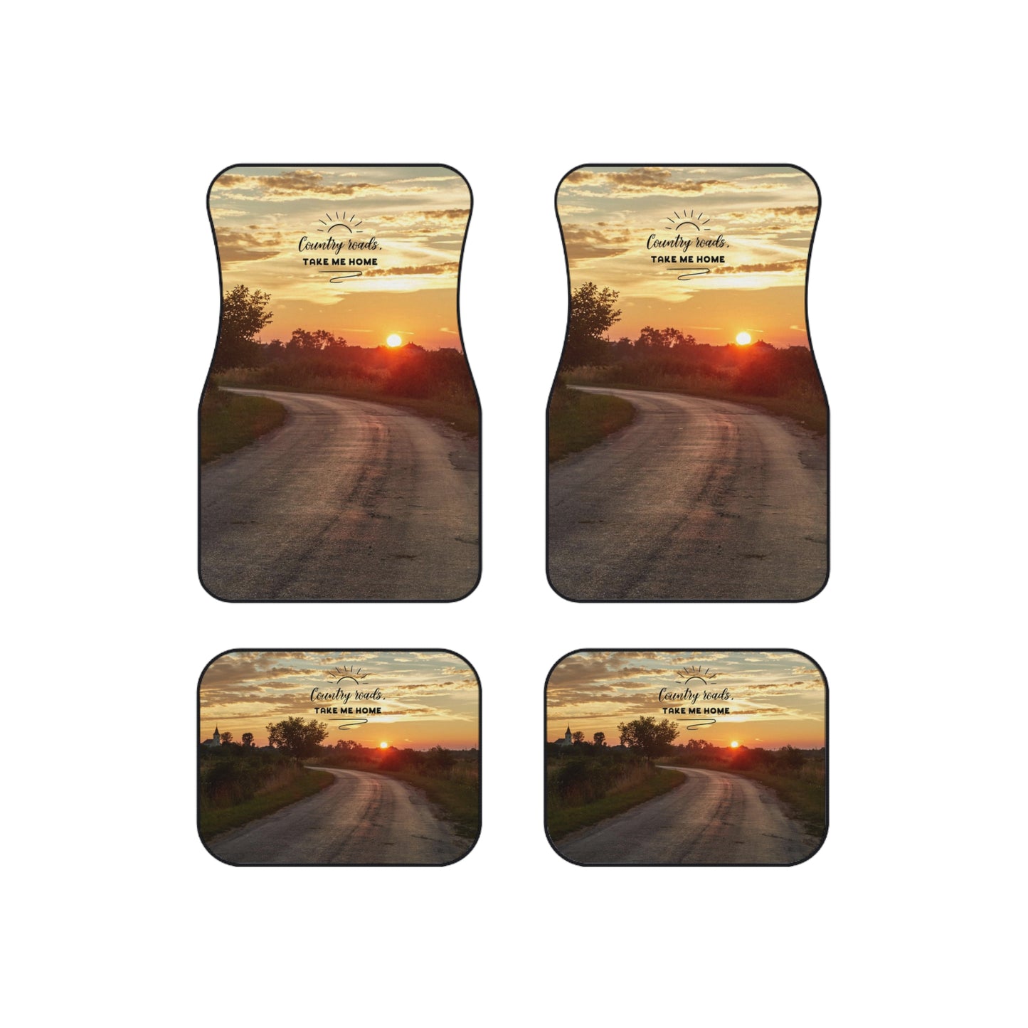 Country Roads Car Mats (Set of 4)