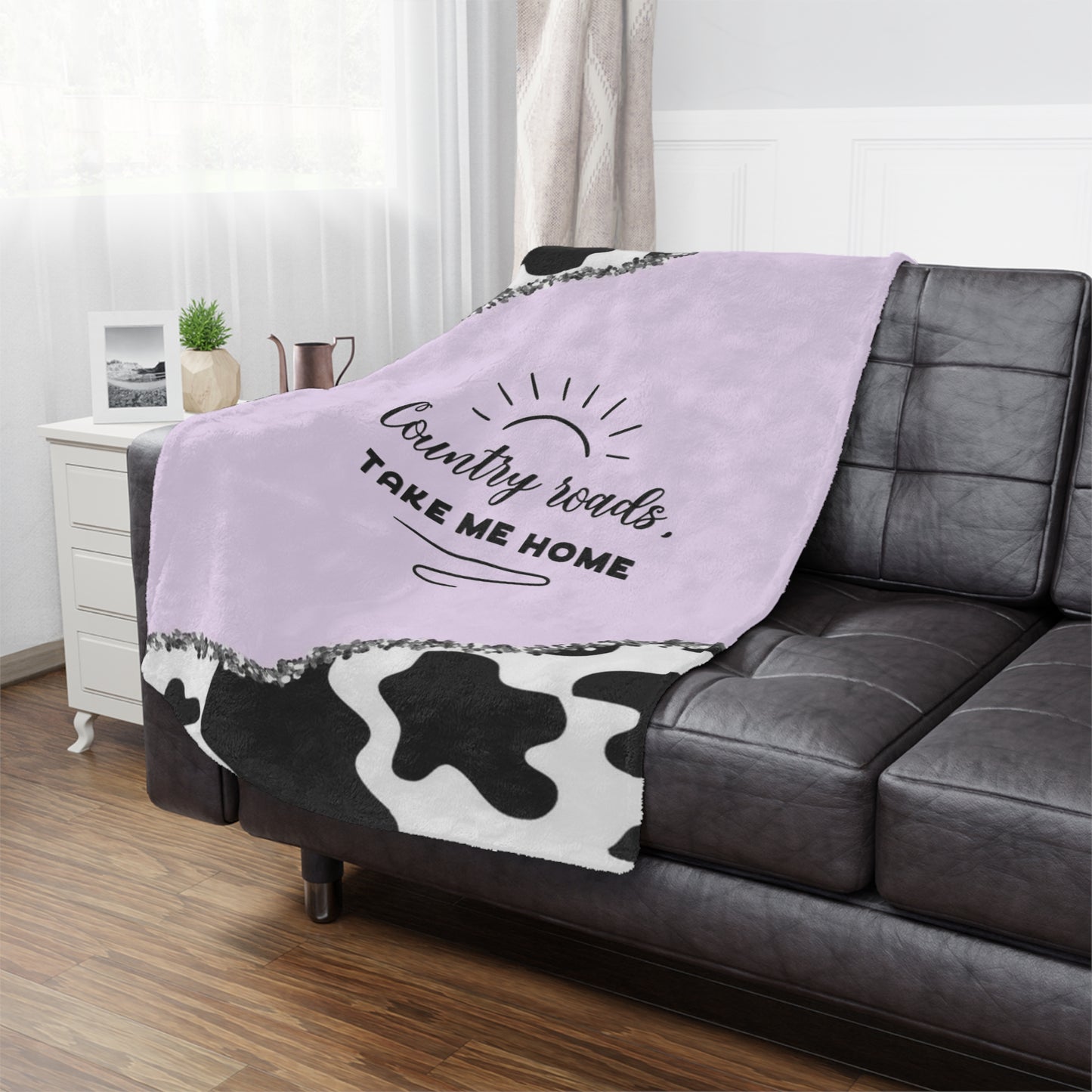 Country Roads Purple Minky Blanket