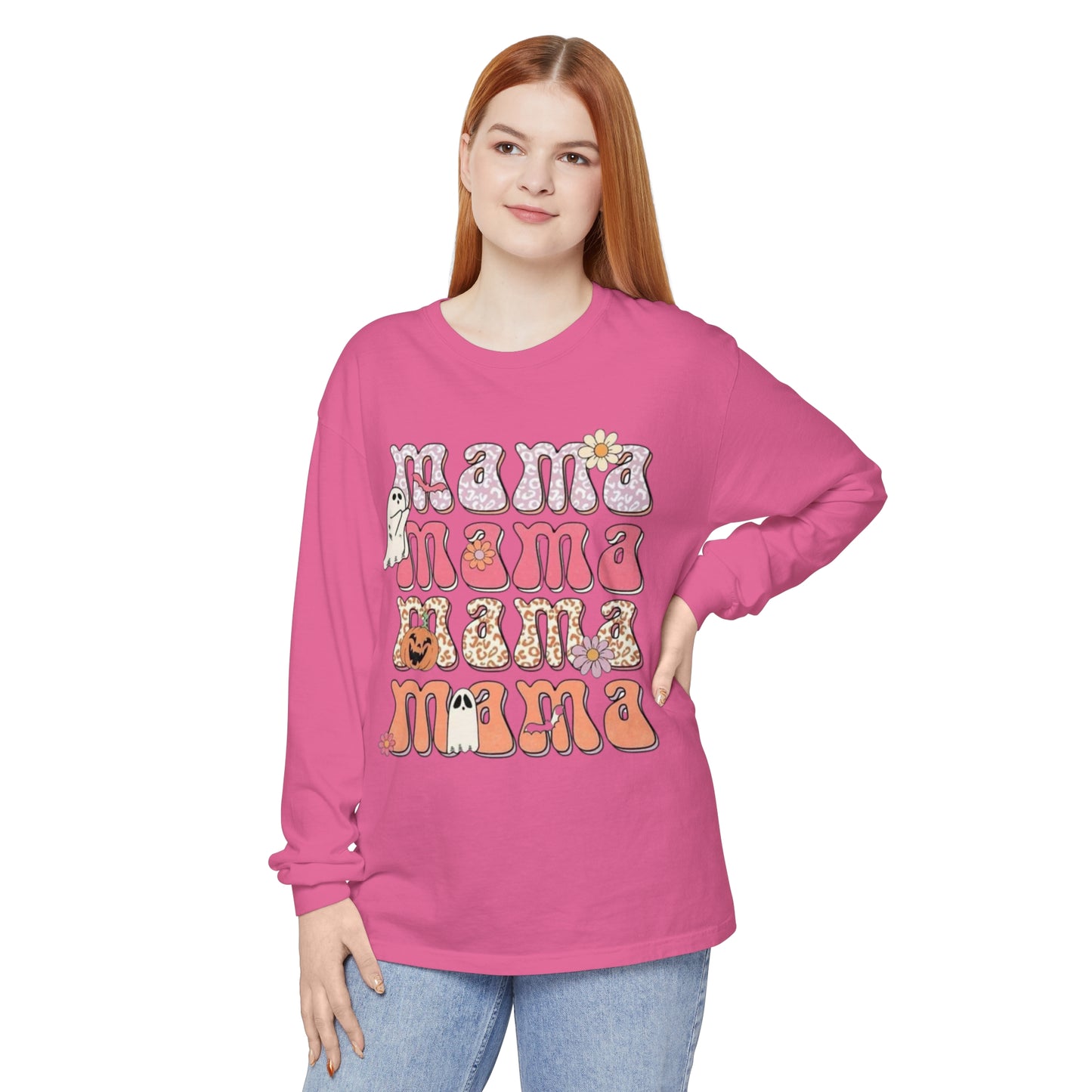 Mama Halloween-Long Sleeve T-Shirt