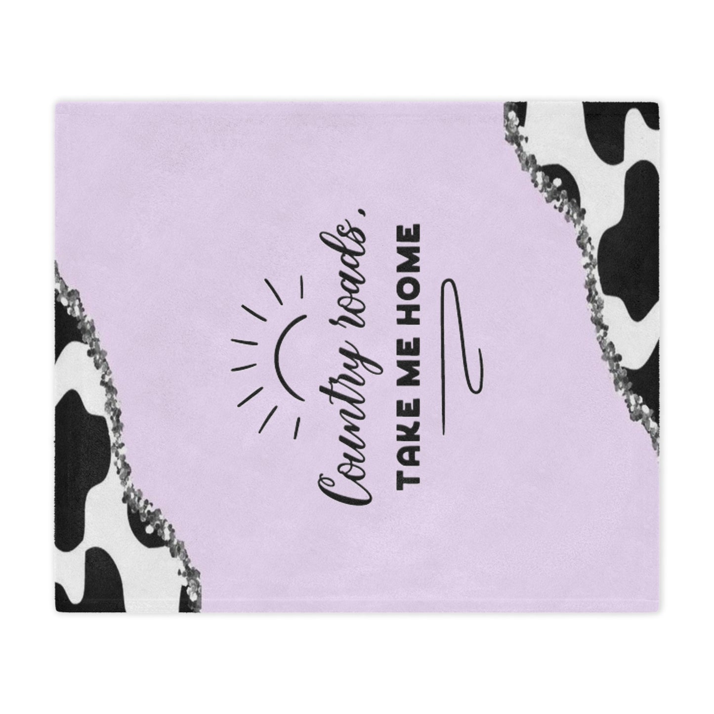 Country Roads Purple Minky Blanket