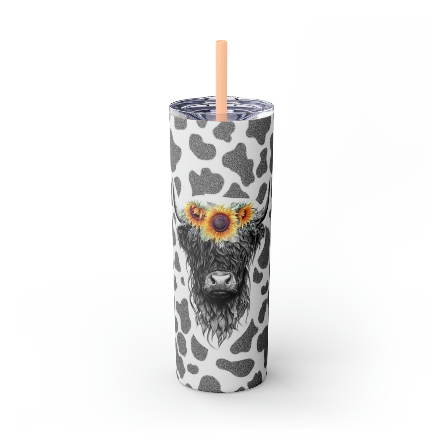 Moo Cow Tumbler with Straw, 20oz