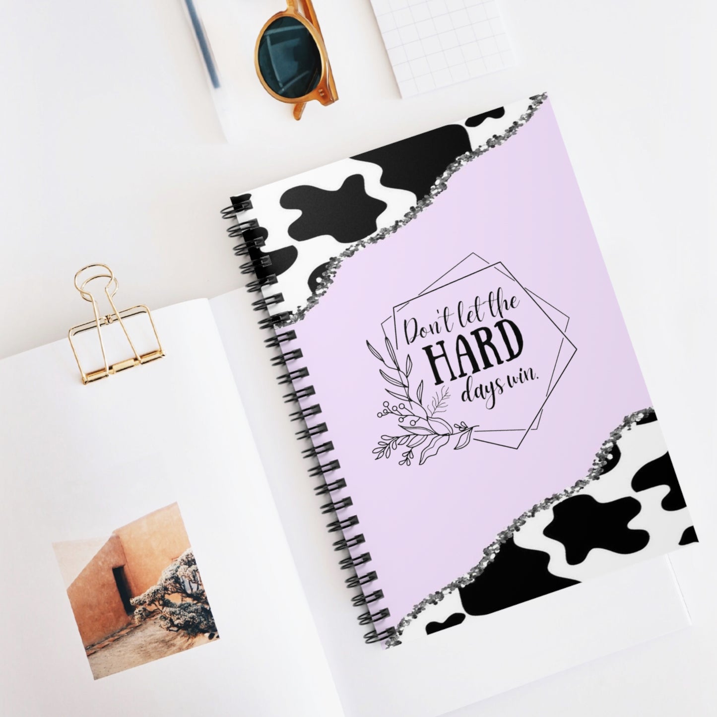 Purple Cow Spiral Notebook - Ruled Line