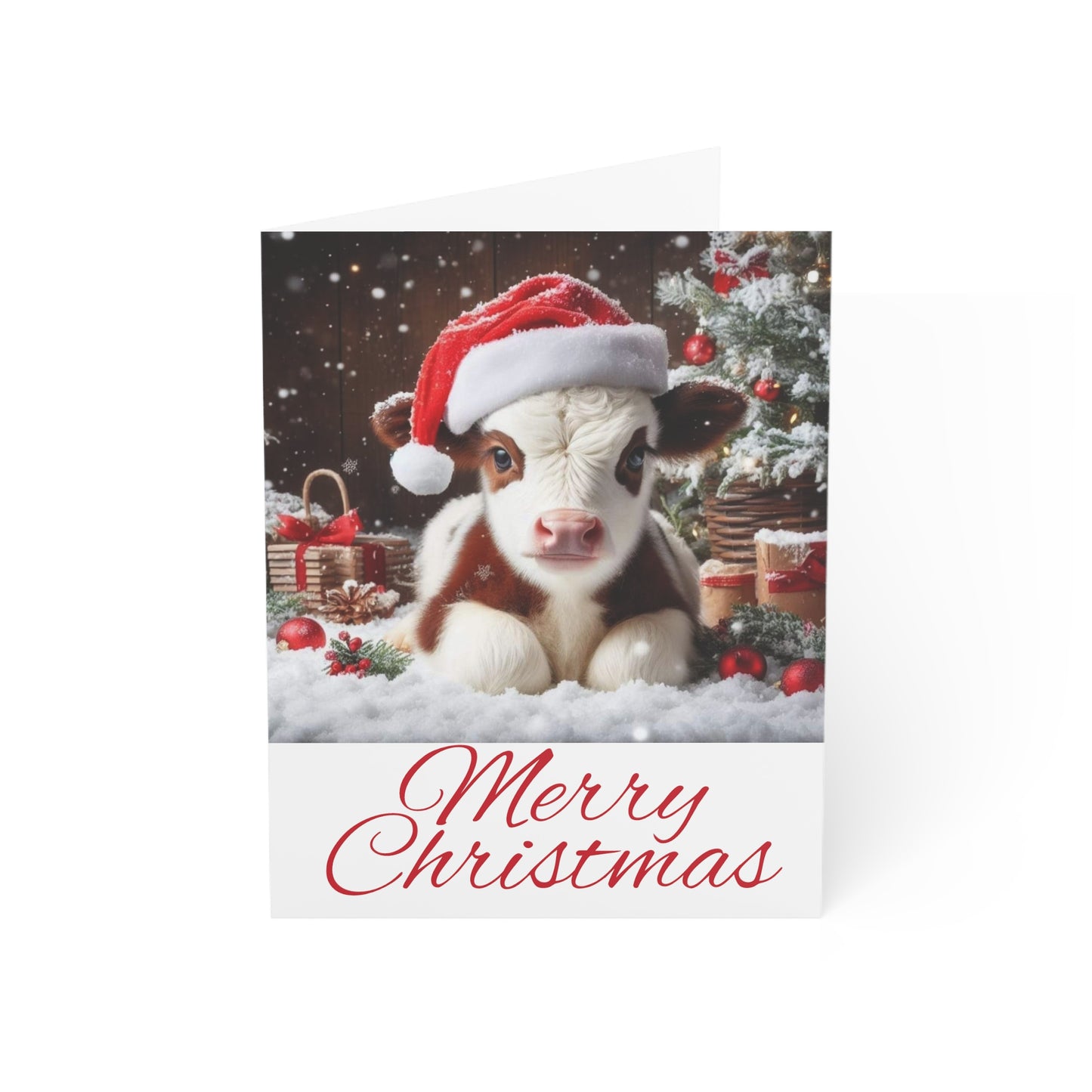 Christmas Cow- Greeting Cards (1, 10, 30, and 50pcs)