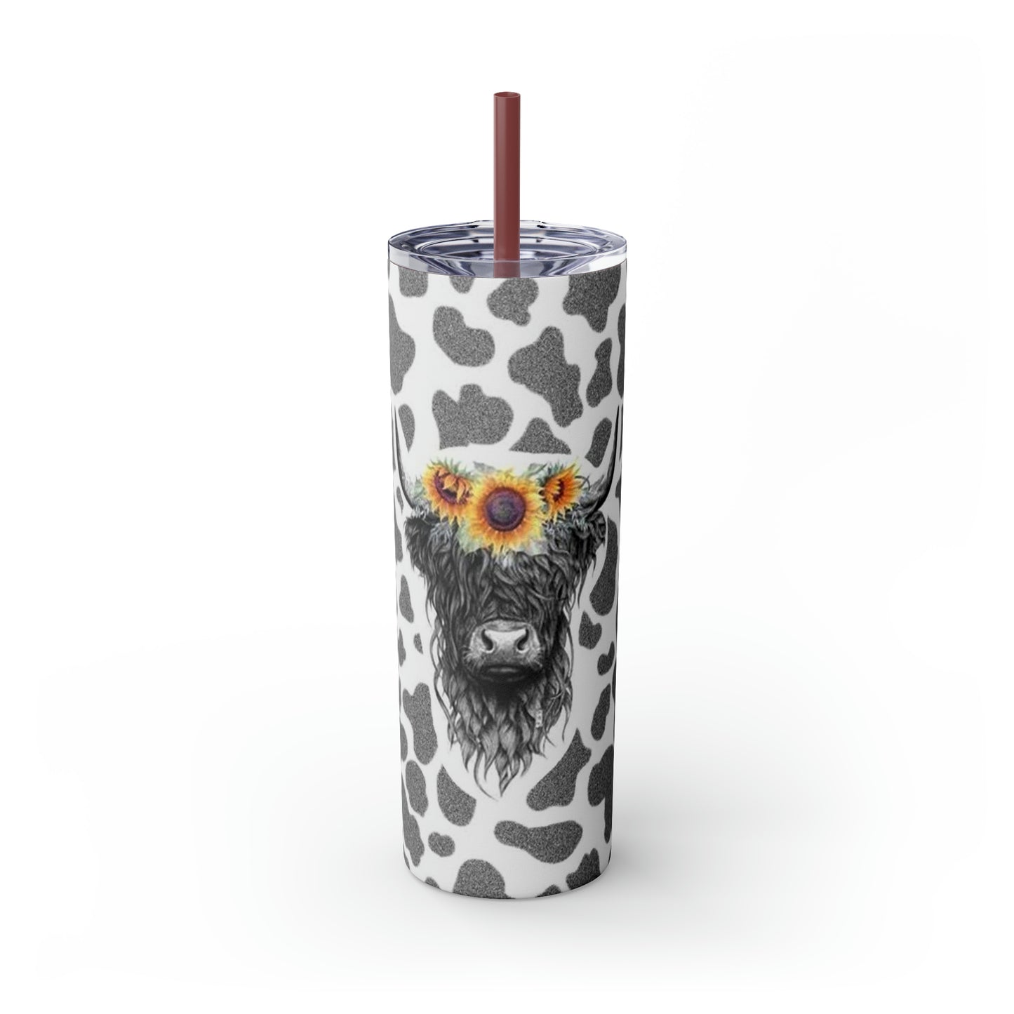 Moo Cow Tumbler with Straw, 20oz