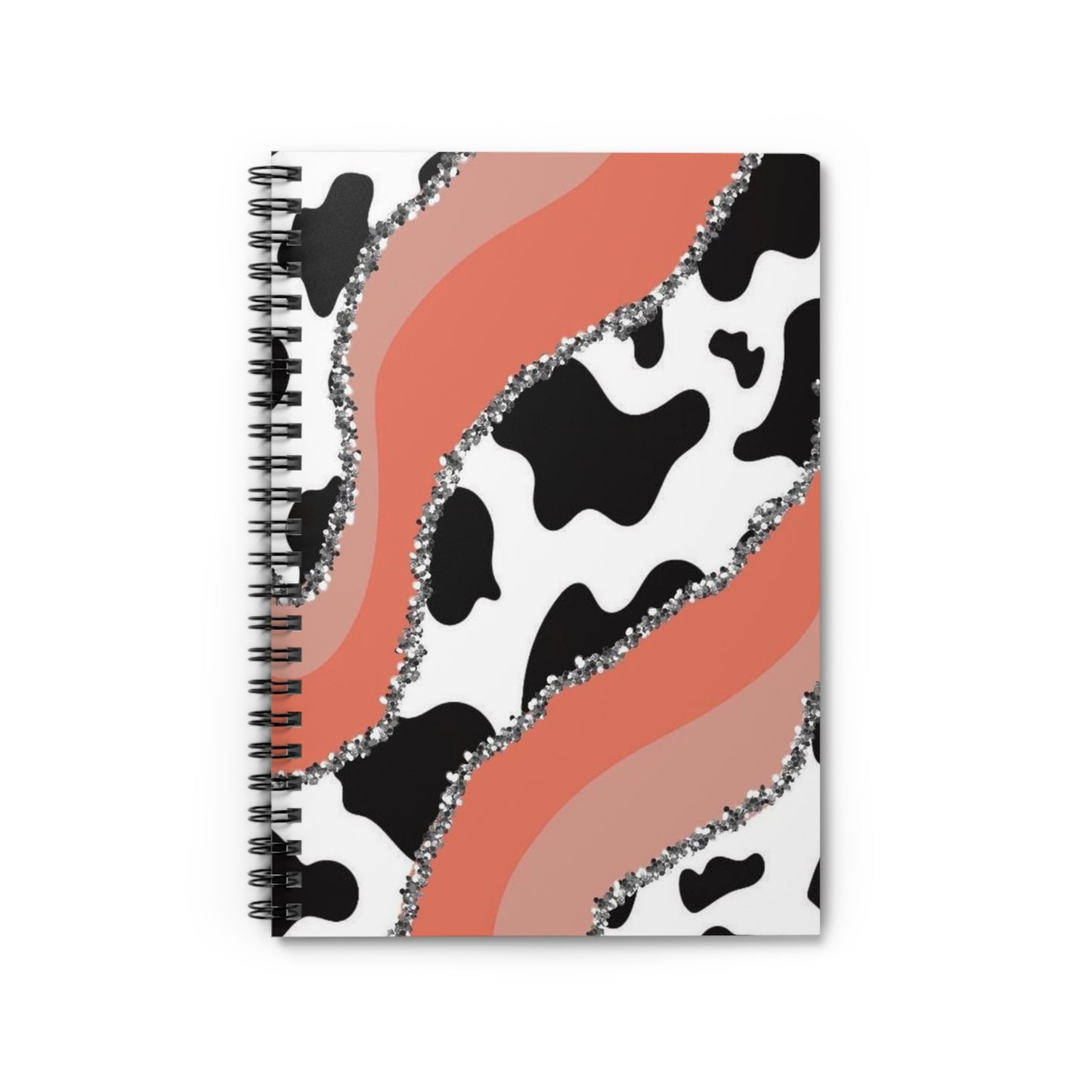 Orange Cow Spiral Notebook - Ruled Line