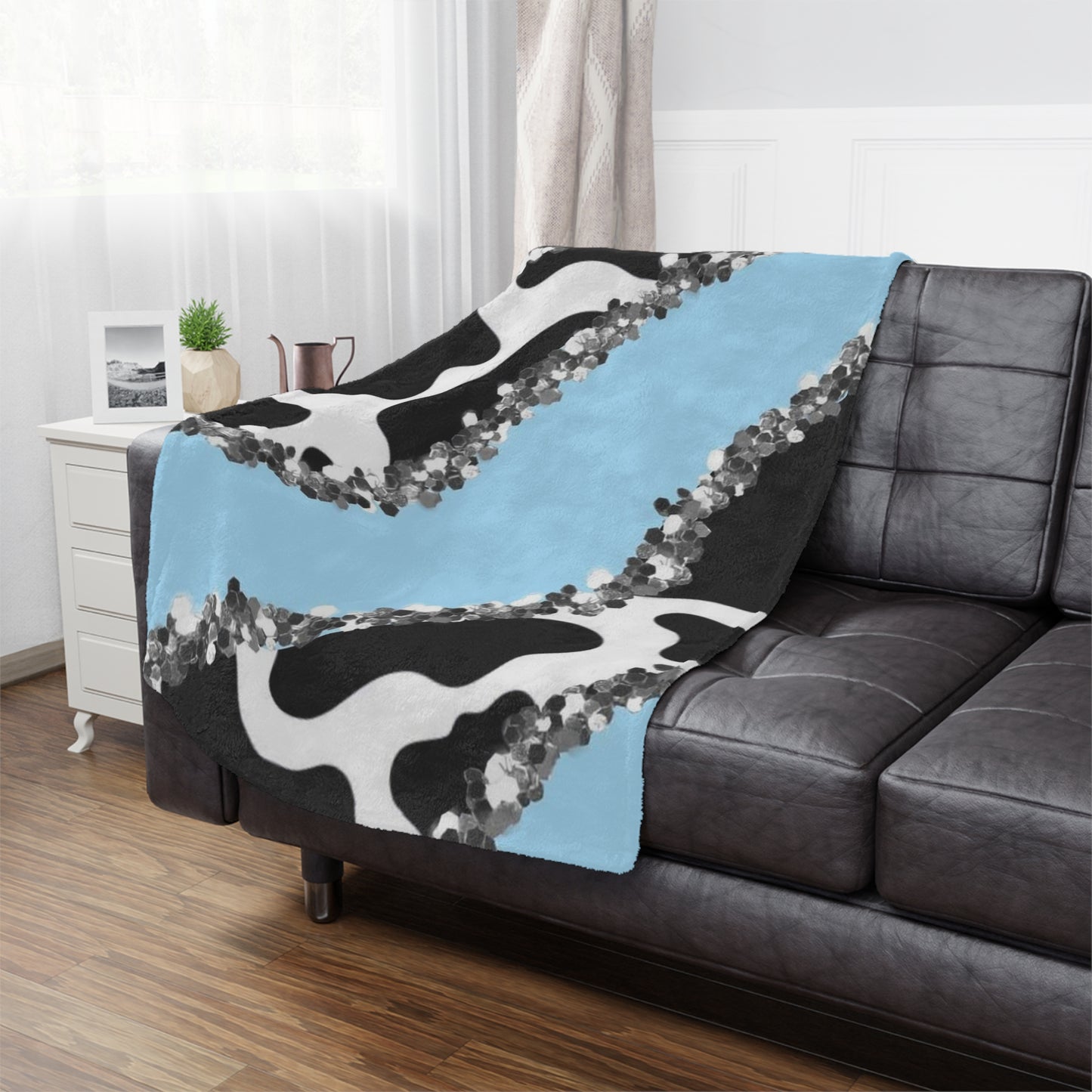 Blue Cow Minky Blanket