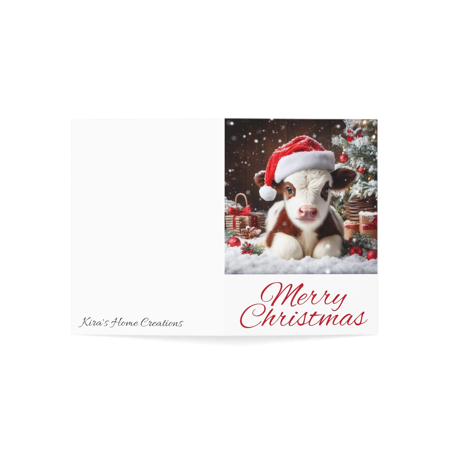 Christmas Cow- Greeting Cards (1, 10, 30, and 50pcs)