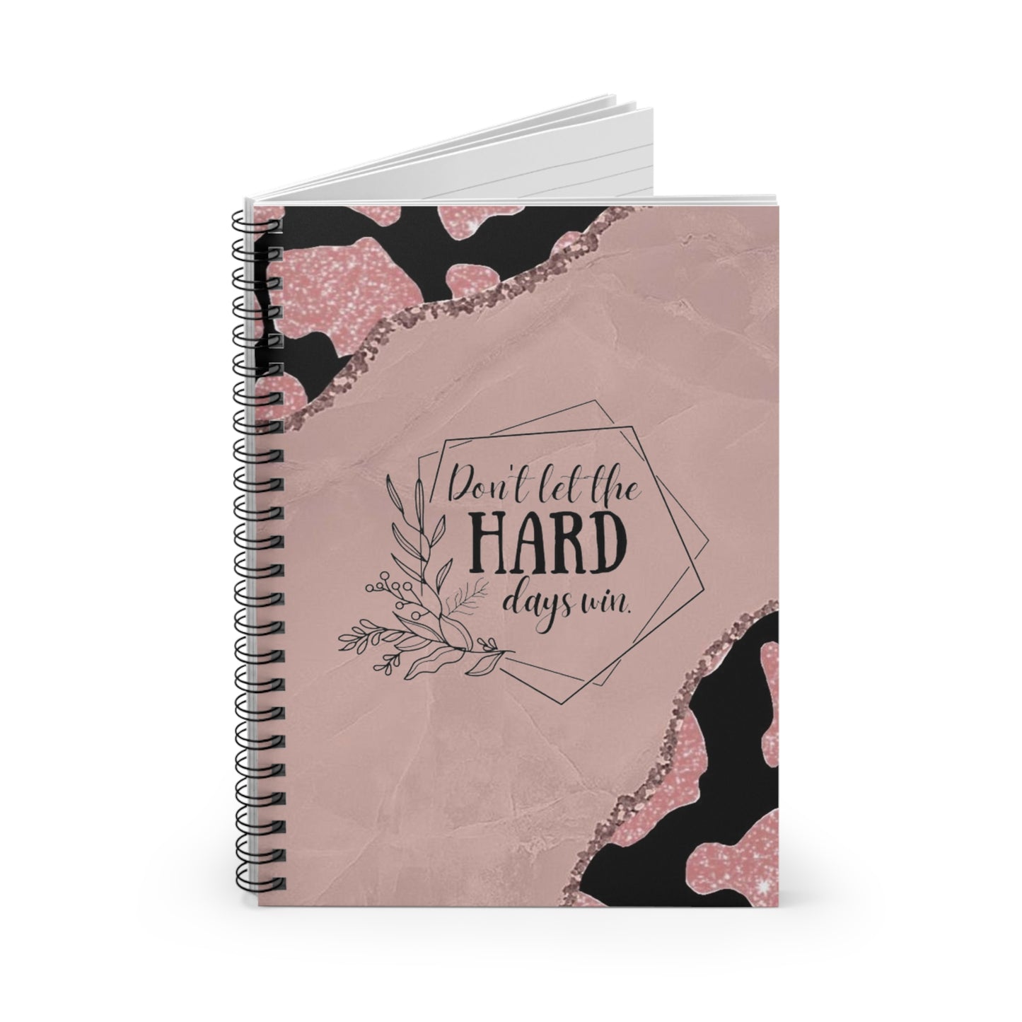 Pretty Pink Cow Spiral Notebook - Ruled Line