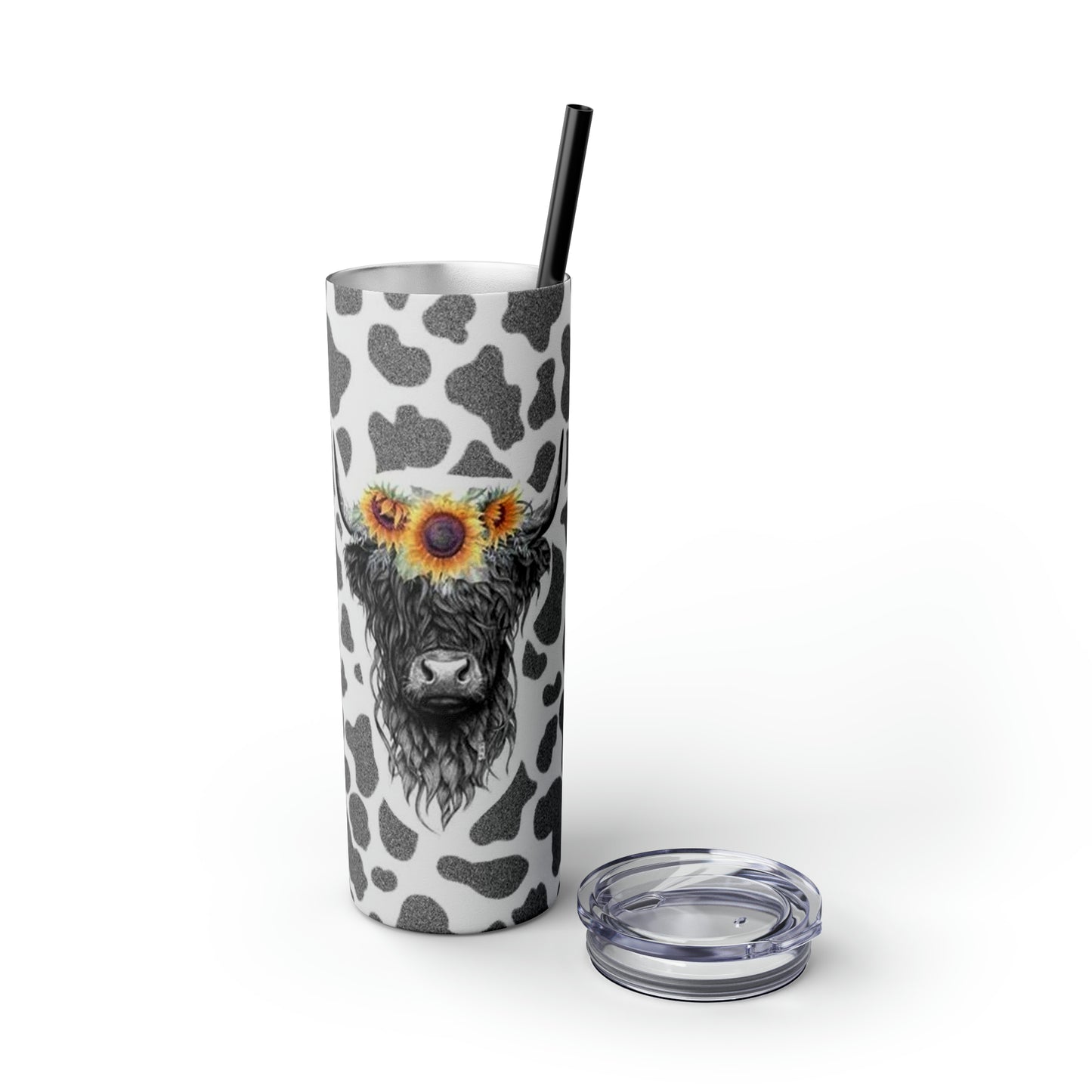 Moo Cow Tumbler with Straw, 20oz