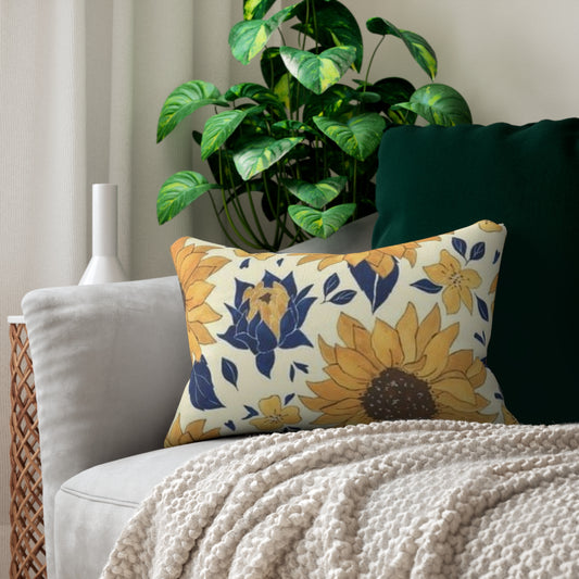 Sunflower Land Lumbar Pillow