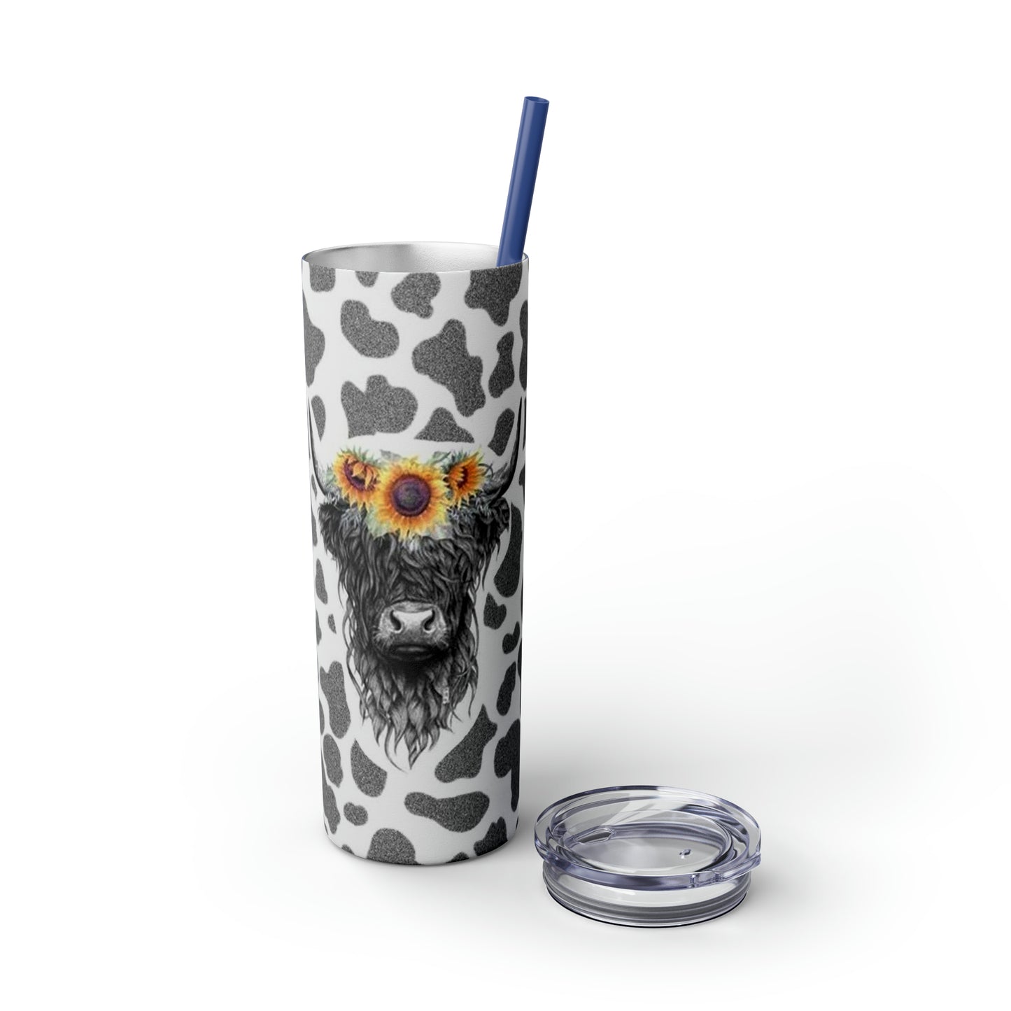 Moo Cow Tumbler with Straw, 20oz