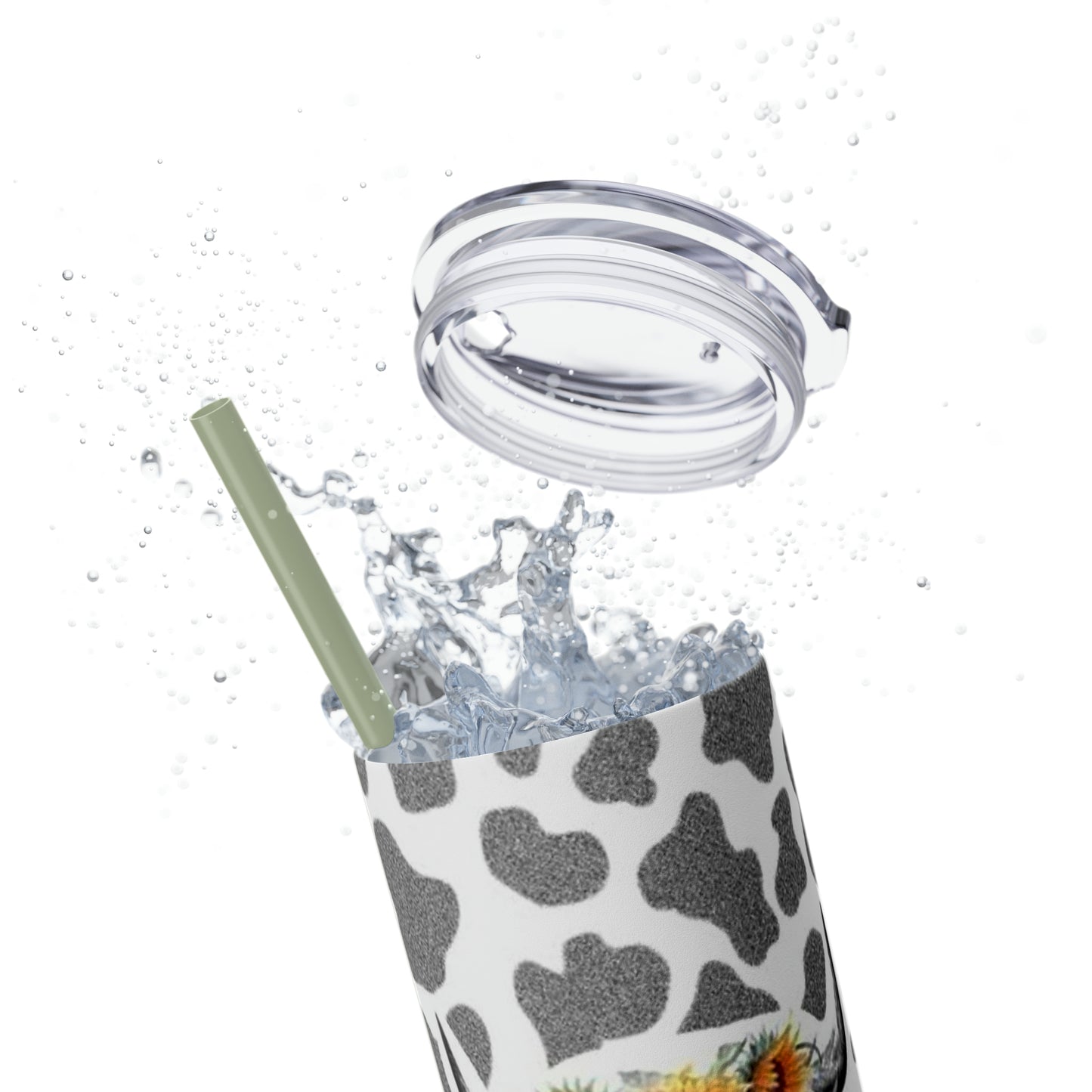 Moo Cow Tumbler with Straw, 20oz