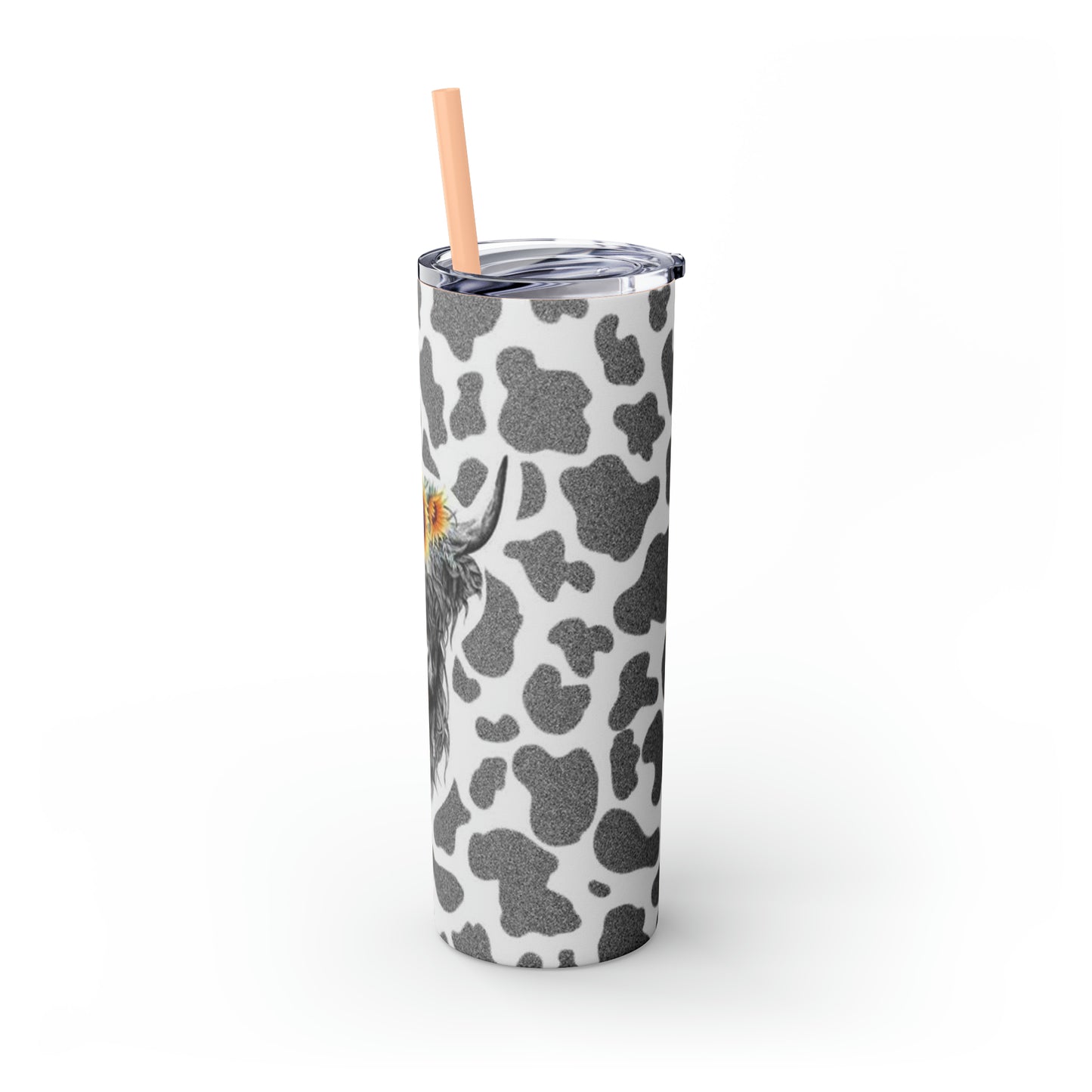 Moo Cow Tumbler with Straw, 20oz