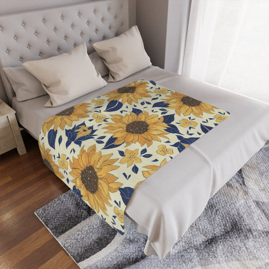 Sunflower Land Minky Blanket