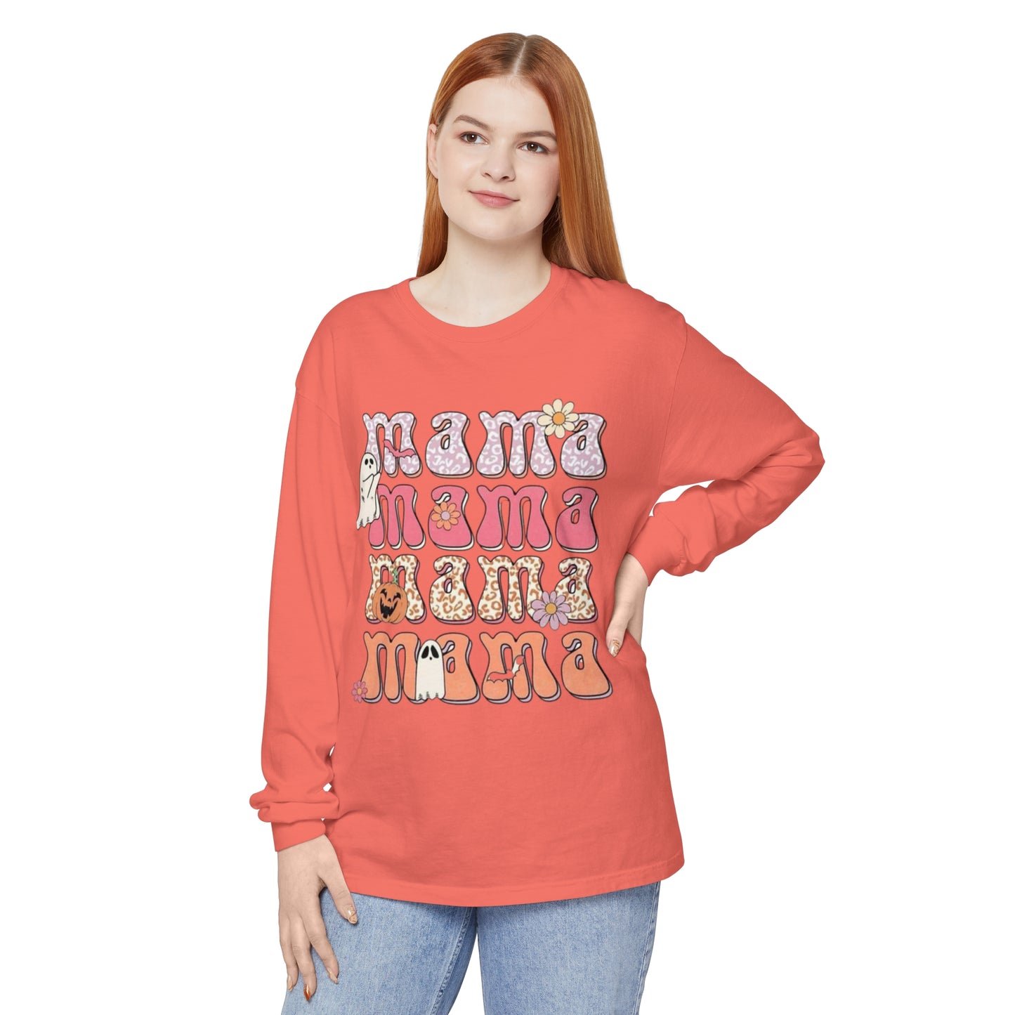 Mama Halloween-Long Sleeve T-Shirt