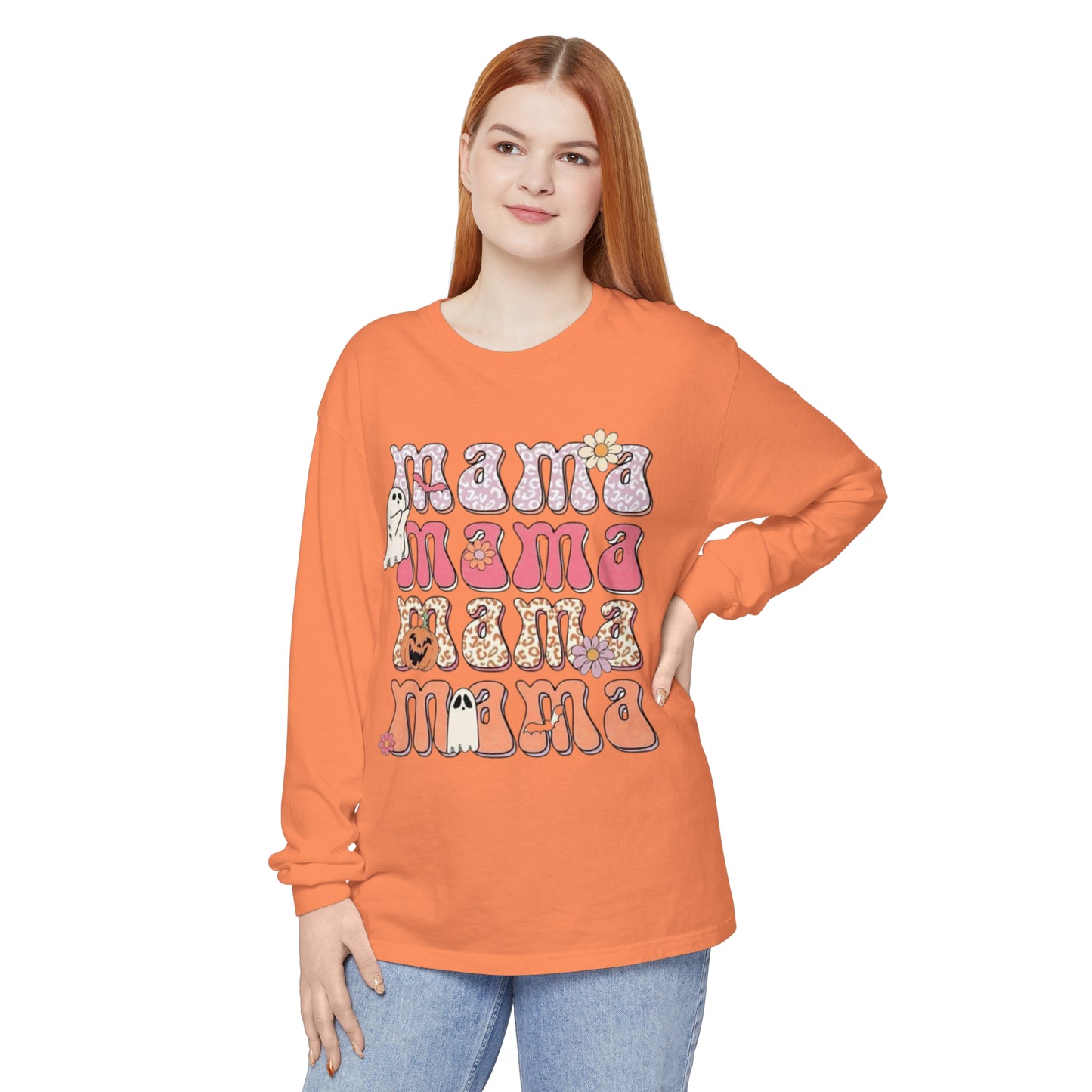 Mama Halloween-Long Sleeve T-Shirt