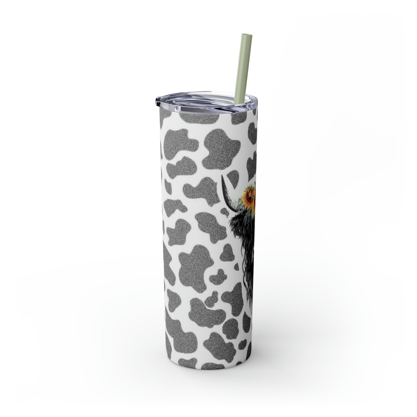 Moo Cow Tumbler with Straw, 20oz