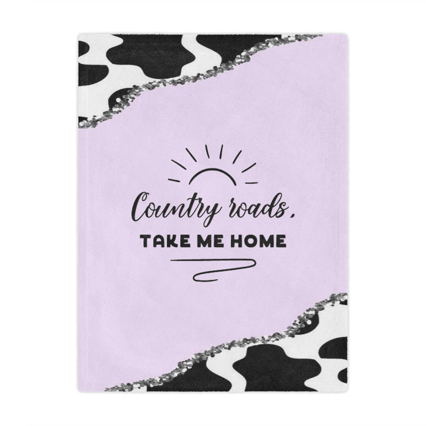 Country Roads Purple Minky Blanket