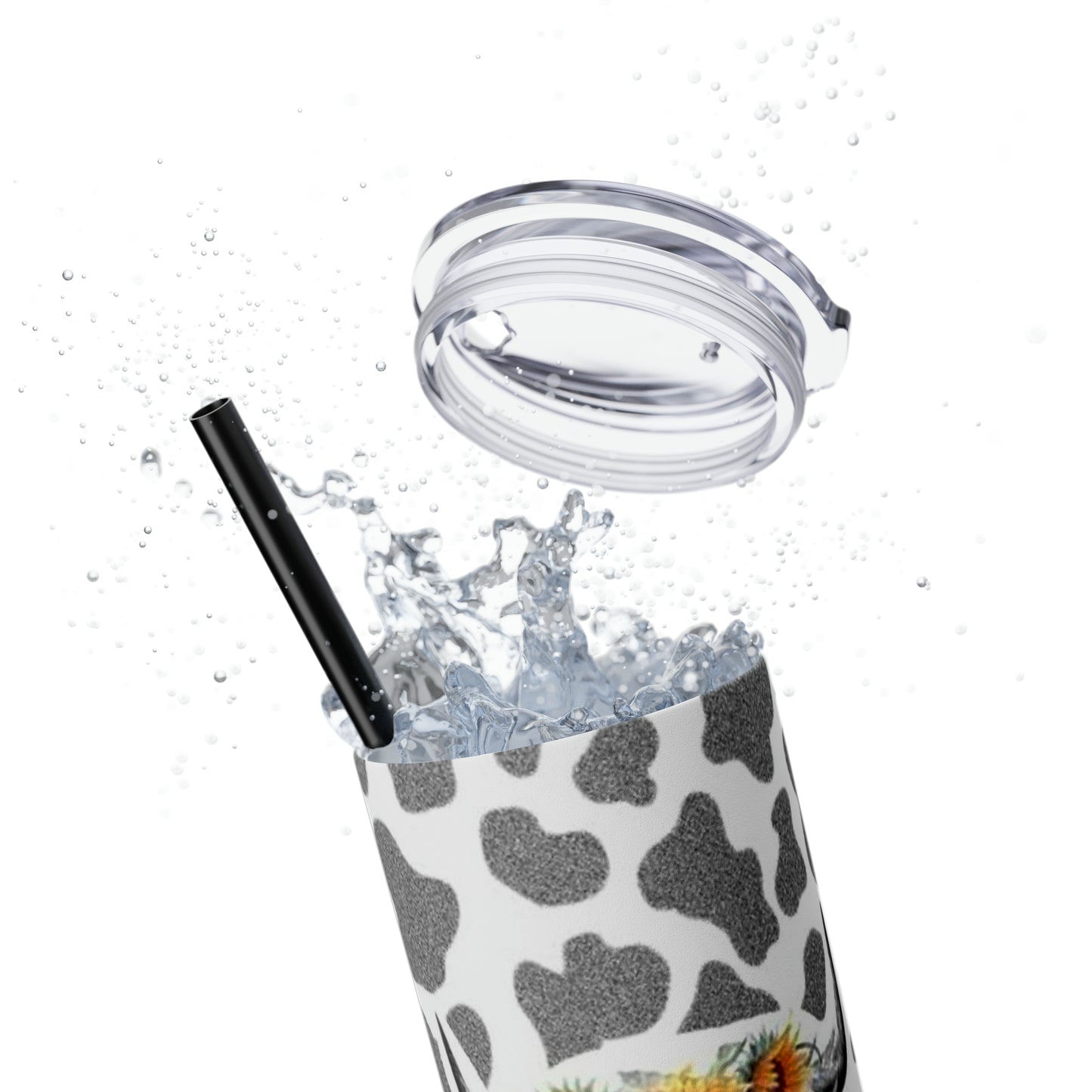 Moo Cow Tumbler with Straw, 20oz