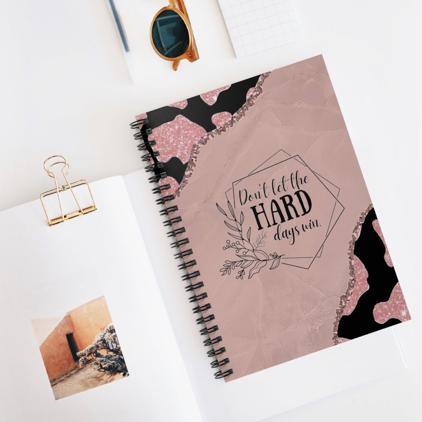 Pretty Pink Cow Spiral Notebook - Ruled Line