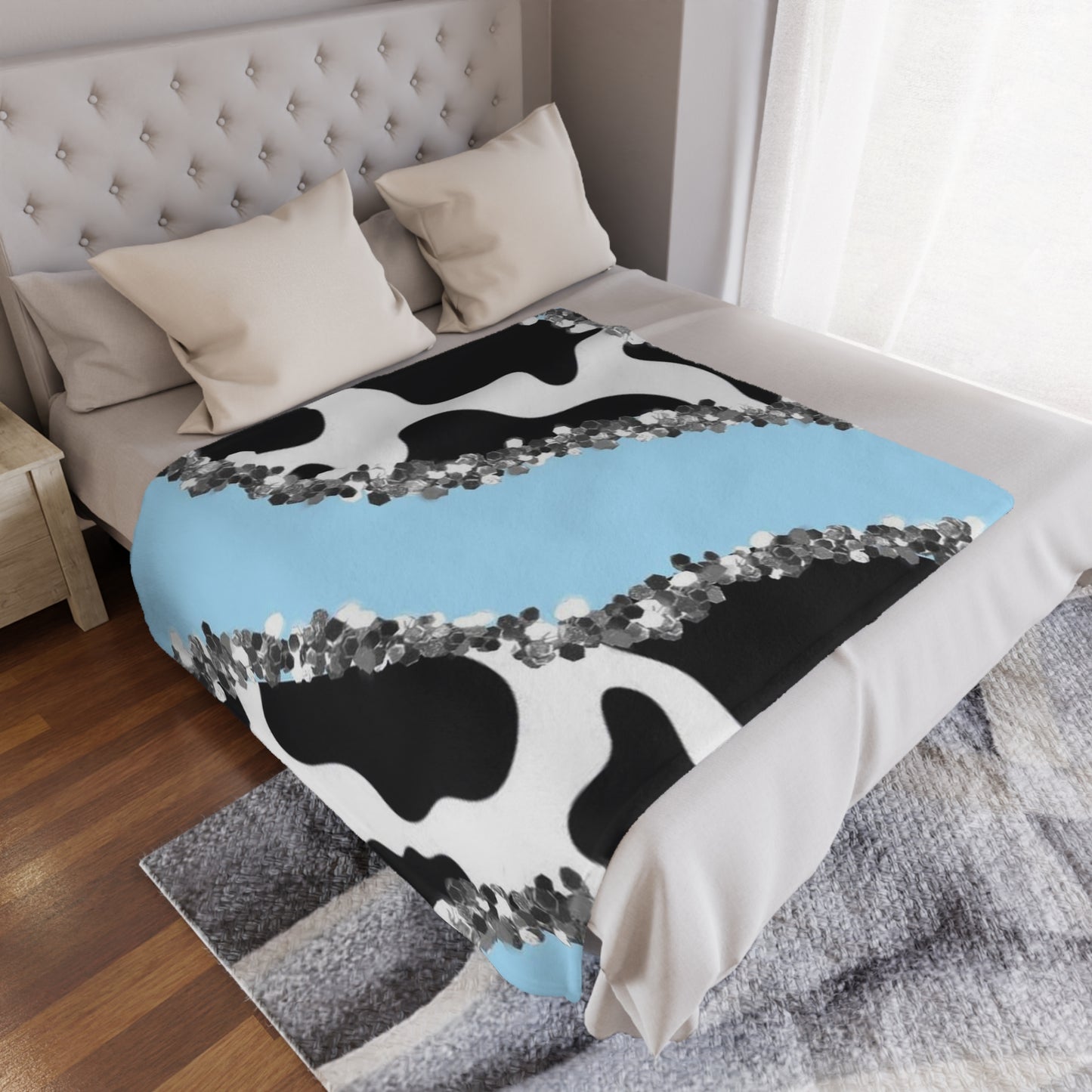 Blue Cow Minky Blanket