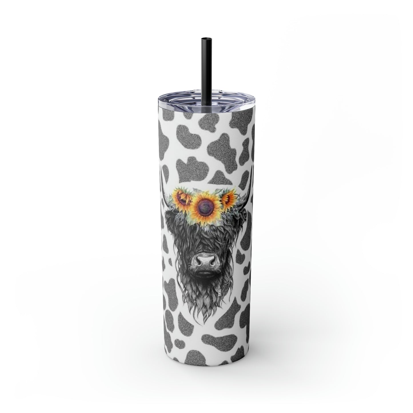 Moo Cow Tumbler with Straw, 20oz