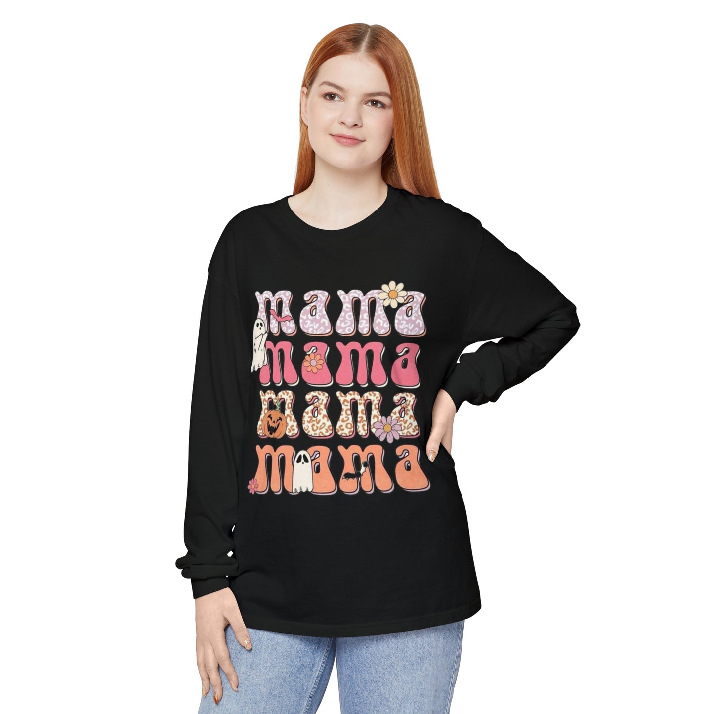 Mama Halloween-Long Sleeve T-Shirt