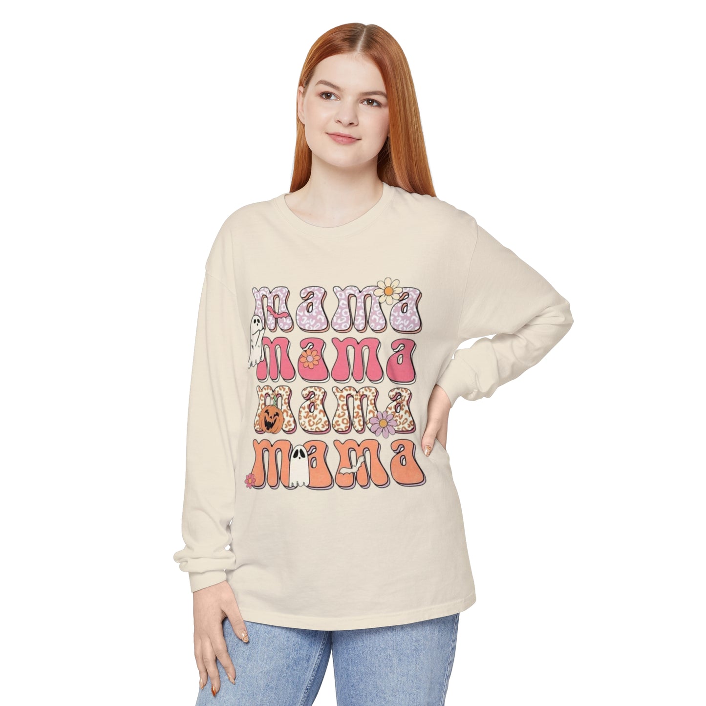 Mama Halloween-Long Sleeve T-Shirt