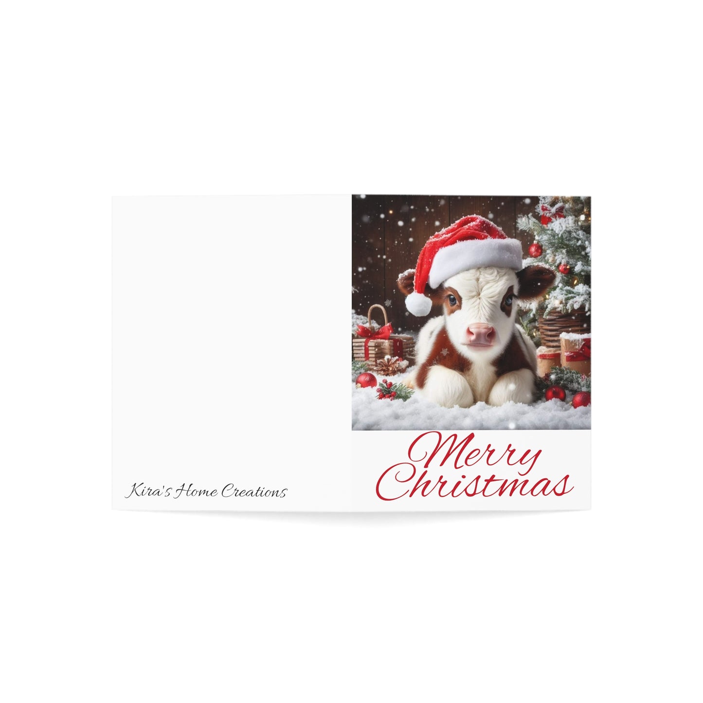 Christmas Cow- Greeting Cards (1, 10, 30, and 50pcs)