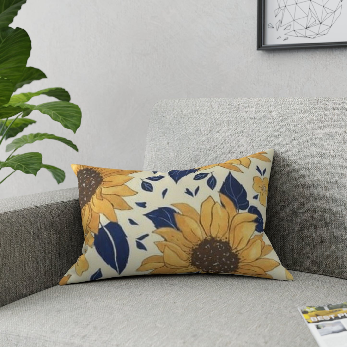 Sunflower Land Broadcloth Pillow