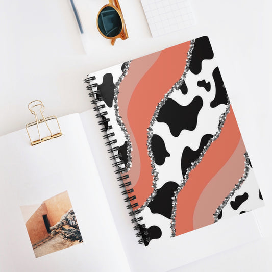 Orange Cow Spiral Notebook - Ruled Line