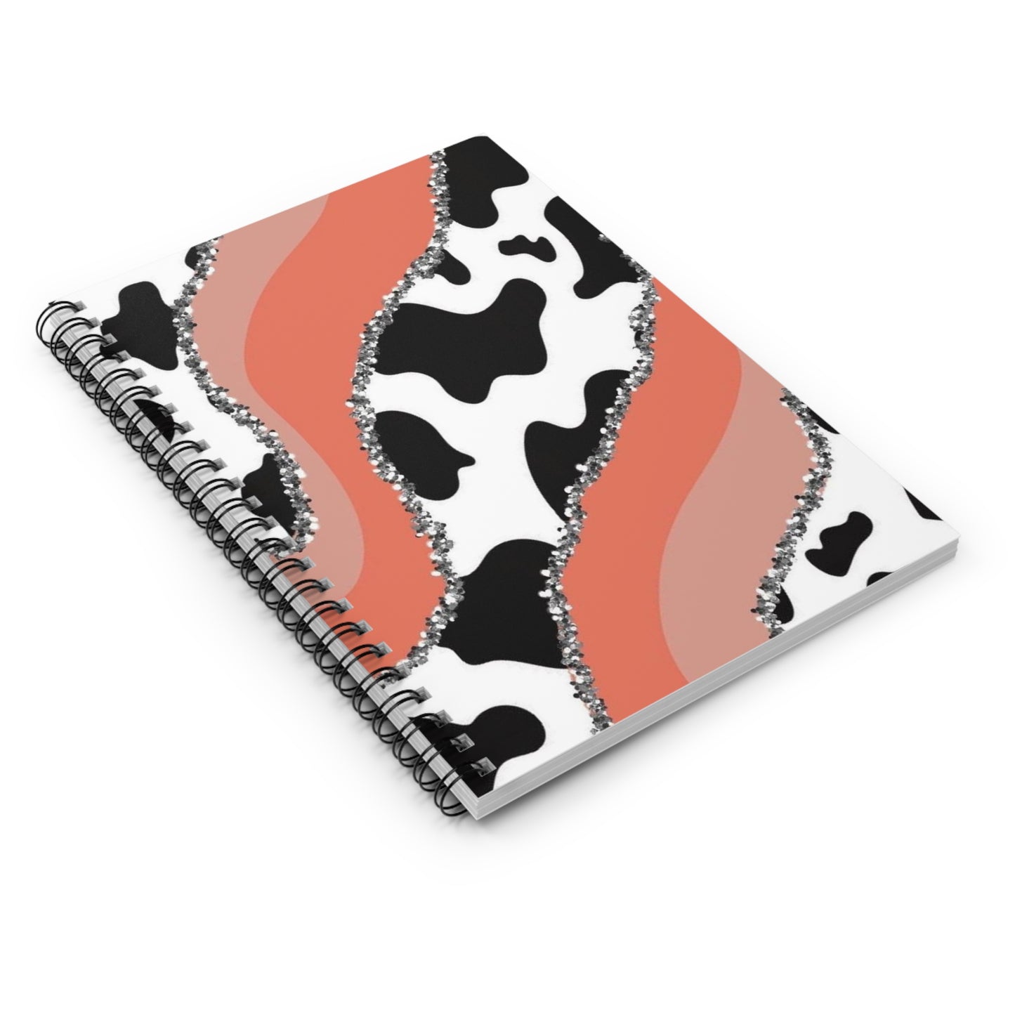 Orange Cow Spiral Notebook - Ruled Line