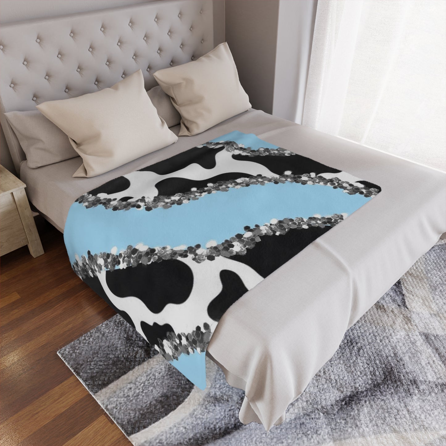 Blue Cow Minky Blanket