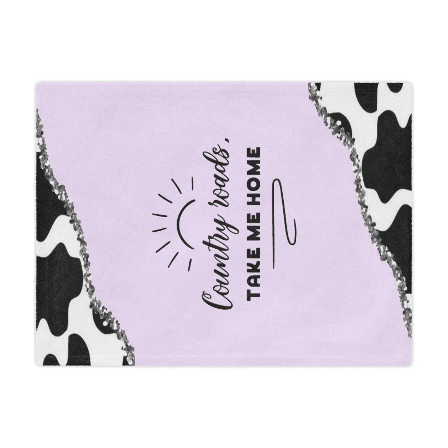 Country Roads Purple Minky Blanket