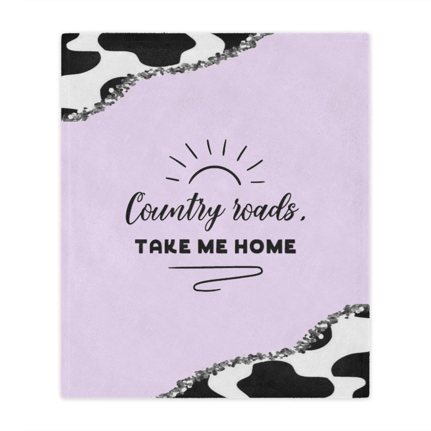 Country Roads Purple Minky Blanket