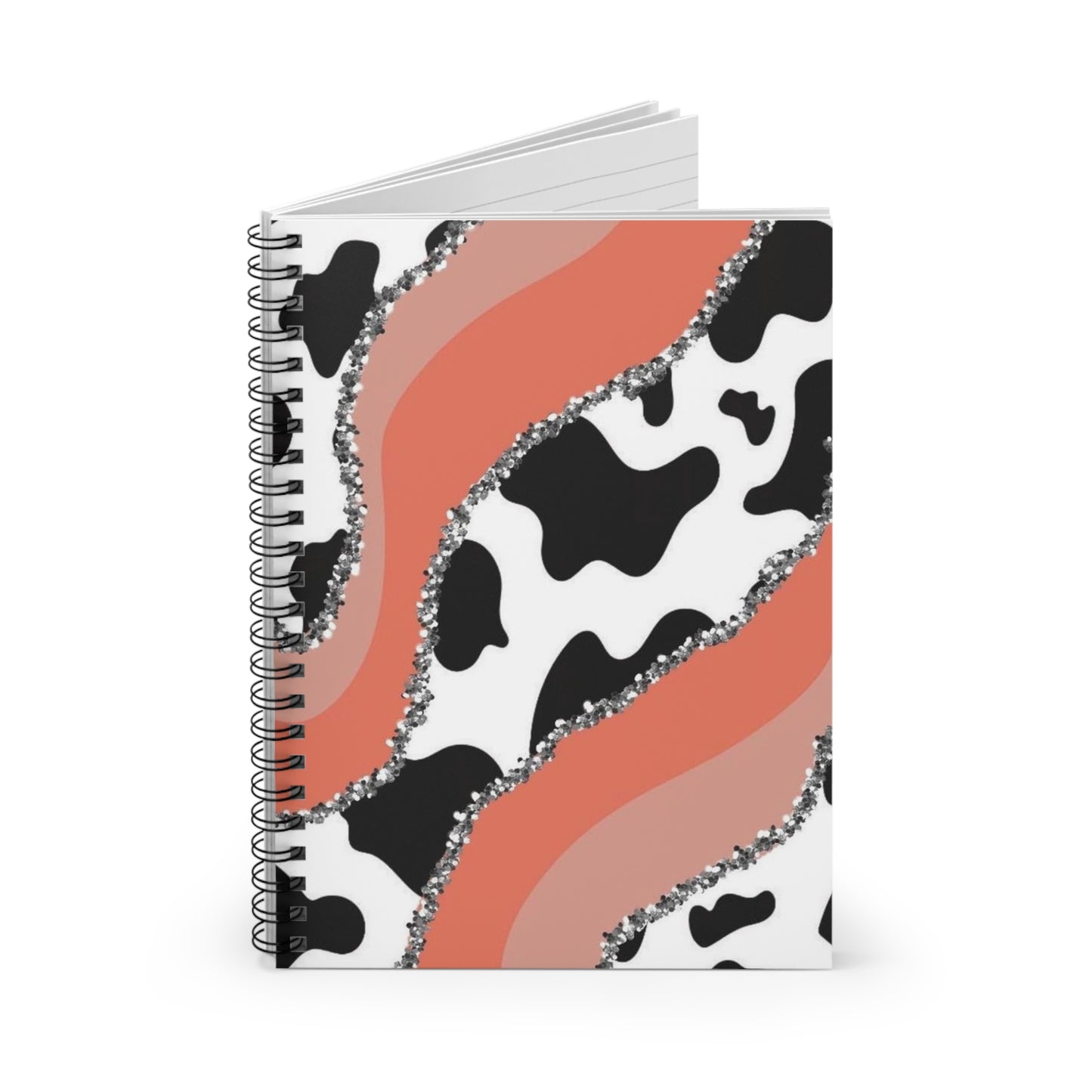 Orange Cow Spiral Notebook - Ruled Line