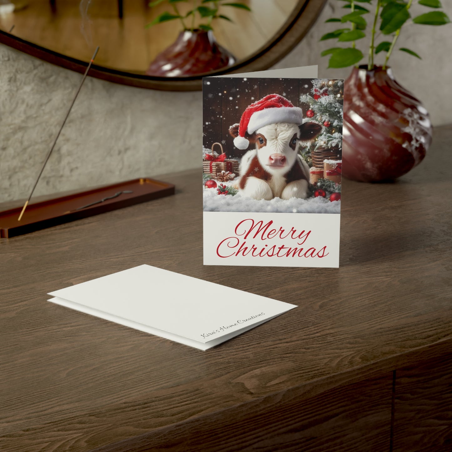 Christmas Cow- Greeting Cards (1, 10, 30, and 50pcs)