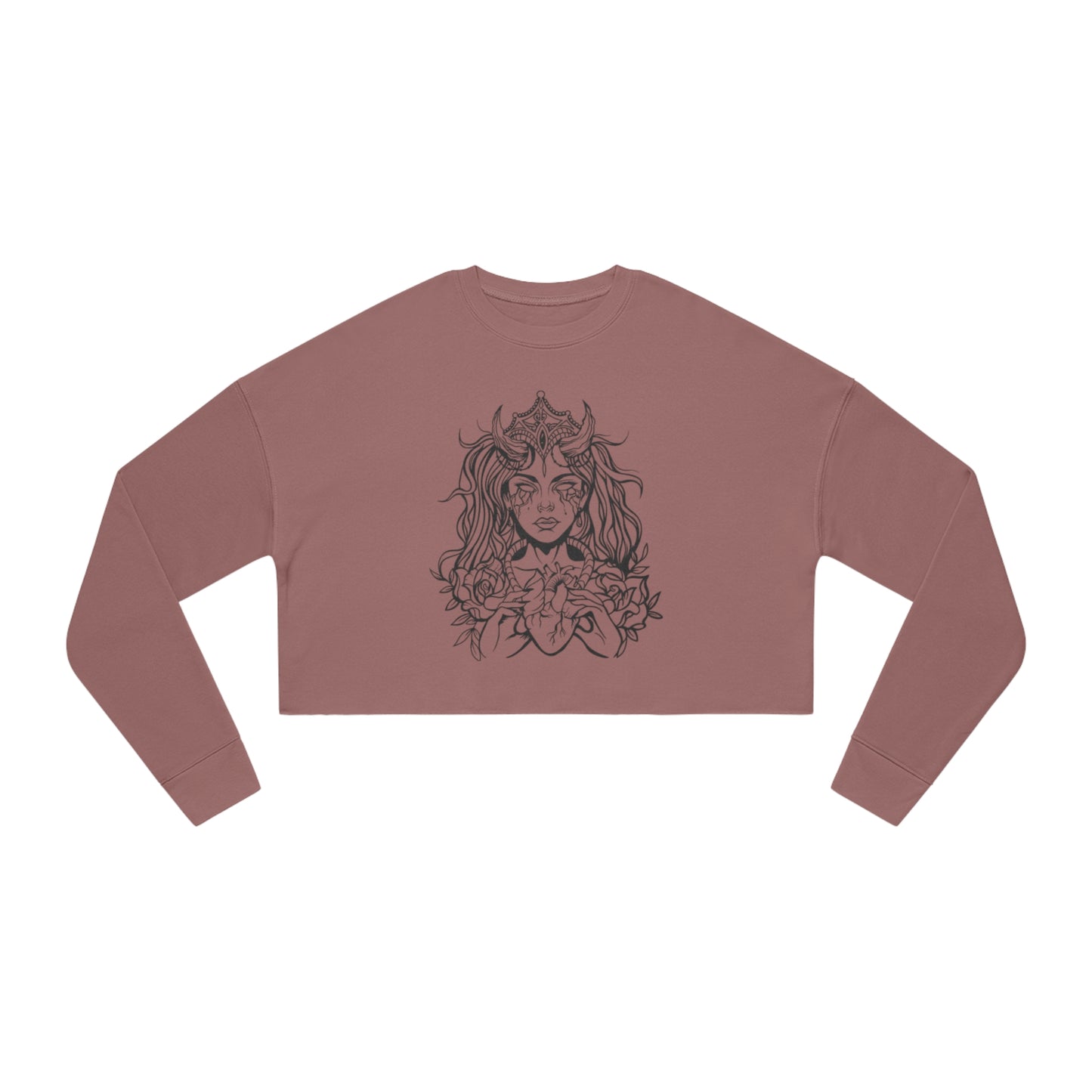 Women's Cropped Sweatshirt (Mauve)